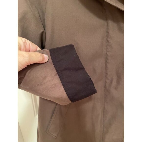 Gallery Petite Brown Coat REMOVEABLE LINING WOMEN'SSZ  PM Polyester/Acrylic Blen - Picture 7 of 14